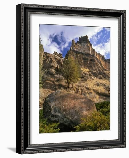 Crooked River Petroglyph-Steve Terrill-Framed Photographic Print