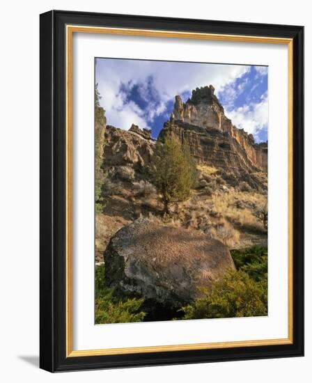 Crooked River Petroglyph-Steve Terrill-Framed Photographic Print