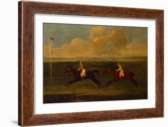 Crop an Iron, Grey Racehorse Beating Faith-Francis Sartorius-Framed Giclee Print