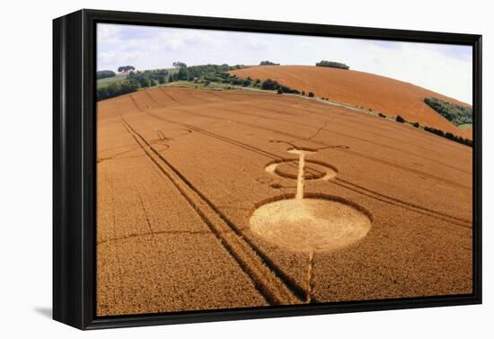 Crop Formation, Cheesefoot, Hampshire-David Parker-Framed Premier Image Canvas