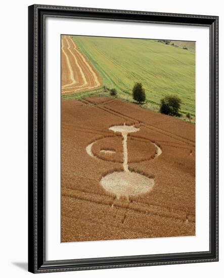 Crop Formation, Cheesefoot, Hampshire-David Parker-Framed Photographic Print