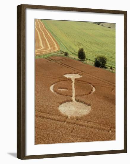 Crop Formation, Cheesefoot, Hampshire-David Parker-Framed Photographic Print