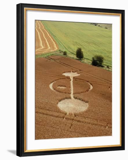 Crop Formation, Cheesefoot, Hampshire-David Parker-Framed Photographic Print