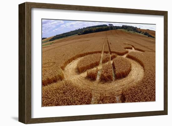 Crop Formation, Cheesefoot, Hampshire-David Parker-Framed Photographic Print