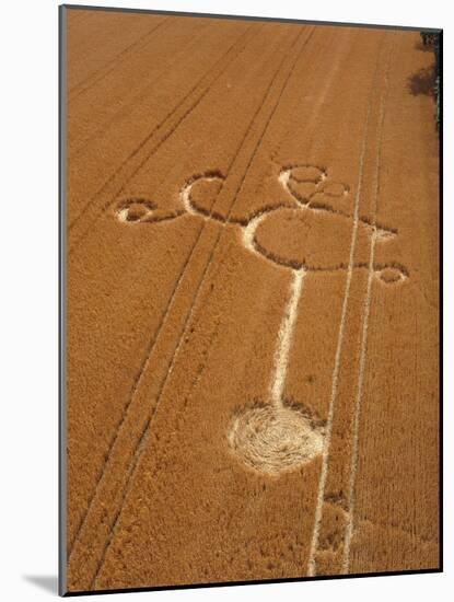 Crop Formation, Cheesefoot, Hampshire-David Parker-Mounted Photographic Print