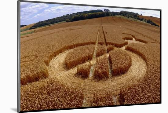 Crop Formation, Cheesefoot, Hampshire-David Parker-Mounted Photographic Print