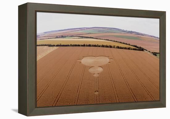 Crop Formation In Form of Mandelbrot Set-David Parker-Framed Premier Image Canvas