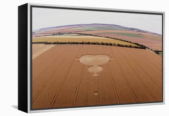 Crop Formation In Form of Mandelbrot Set-David Parker-Framed Premier Image Canvas