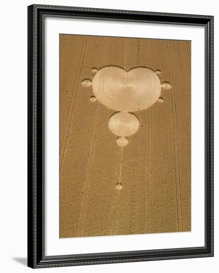 Crop Formation In Form of Mandelbrot Set-David Parker-Framed Photographic Print