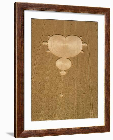 Crop Formation In Form of Mandelbrot Set-David Parker-Framed Photographic Print