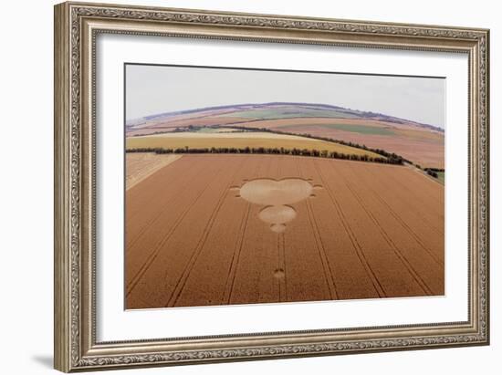 Crop Formation In Form of Mandelbrot Set-David Parker-Framed Photographic Print