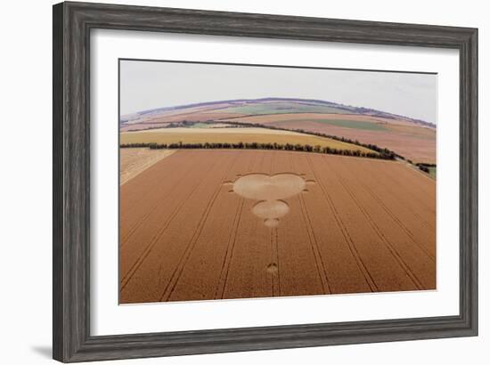 Crop Formation In Form of Mandelbrot Set-David Parker-Framed Photographic Print