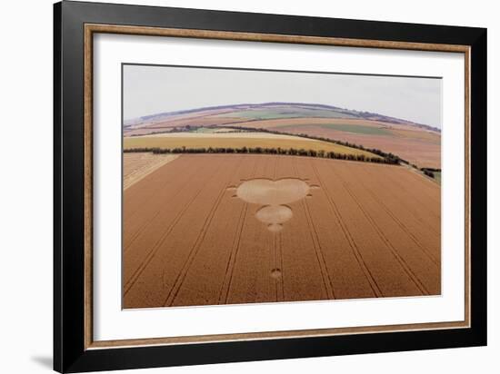 Crop Formation In Form of Mandelbrot Set-David Parker-Framed Photographic Print