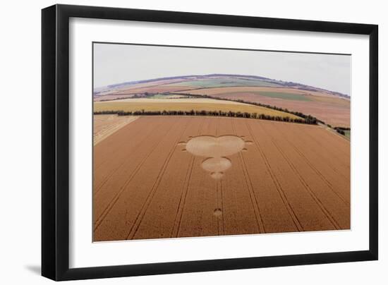 Crop Formation In Form of Mandelbrot Set-David Parker-Framed Photographic Print