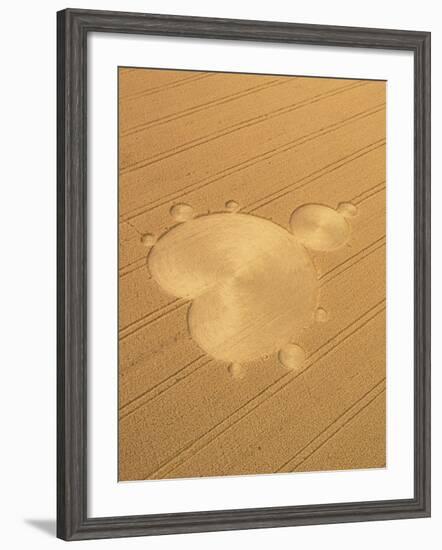 Crop Formation In Form of Mandelbrot Set-David Parker-Framed Photographic Print