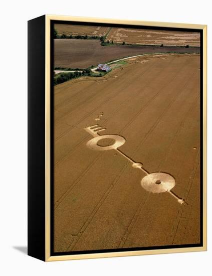 Crop Formation, Near East Kennett, Wiltshire-David Parker-Framed Premier Image Canvas