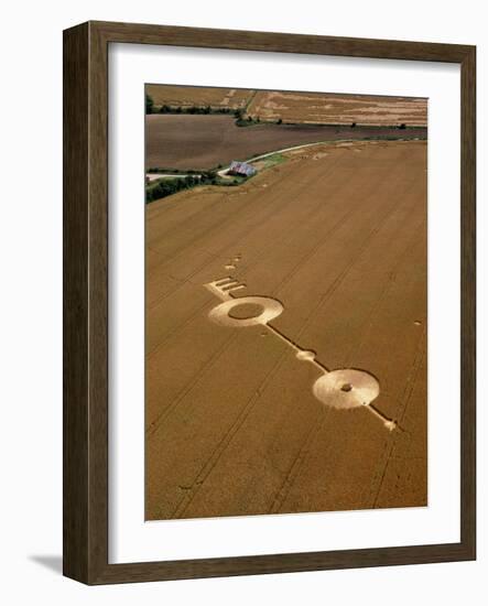 Crop Formation, Near East Kennett, Wiltshire-David Parker-Framed Photographic Print