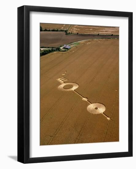 Crop Formation, Near East Kennett, Wiltshire-David Parker-Framed Photographic Print