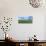 Crop in field with old style barn in the background, Stelle, Ford County, Illinois, USA-Panoramic Images-Photographic Print displayed on a wall