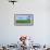 Crop in field with old style barn in the background, Stelle, Ford County, Illinois, USA-Panoramic Images-Framed Photographic Print displayed on a wall