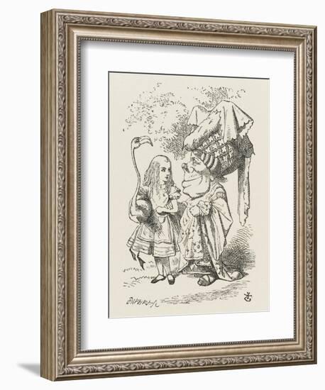 Croquet Alice and the Duchess-John Tenniel-Framed Photographic Print