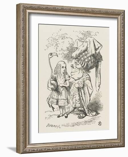 Croquet Alice and the Duchess-John Tenniel-Framed Photographic Print