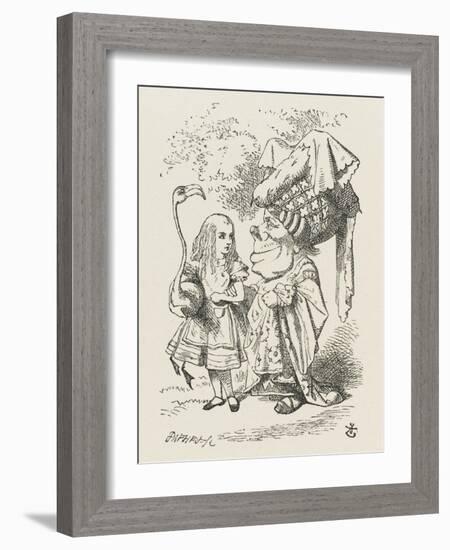 Croquet Alice and the Duchess-John Tenniel-Framed Photographic Print