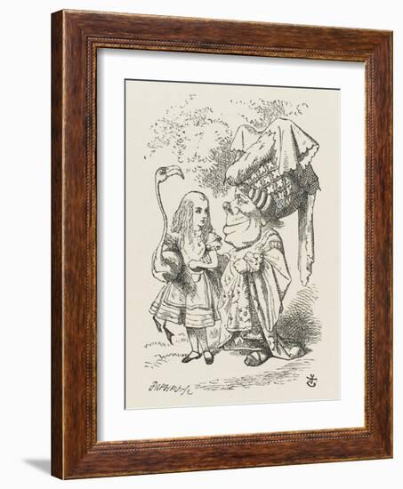 Croquet Alice and the Duchess-John Tenniel-Framed Photographic Print