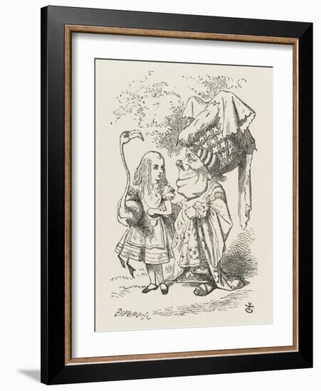 Croquet Alice and the Duchess-John Tenniel-Framed Photographic Print