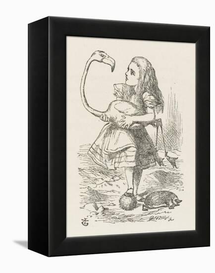 Croquet Alice with the Flamingo-John Tenniel-Framed Premier Image Canvas