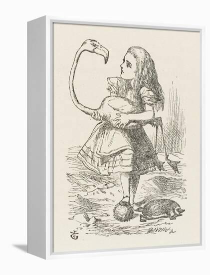 Croquet Alice with the Flamingo-John Tenniel-Framed Premier Image Canvas