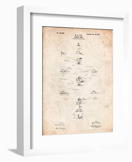 Croquet Game 1899 Patent-Cole Borders-Framed Art Print