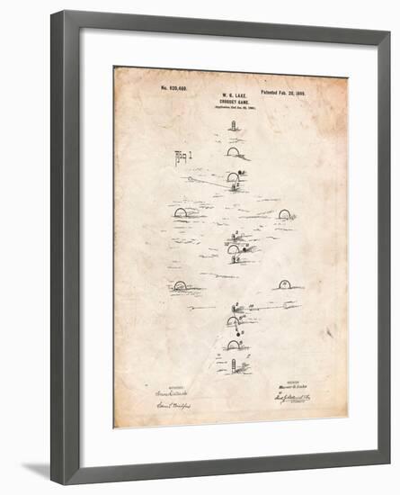 Croquet Game 1899 Patent-Cole Borders-Framed Art Print