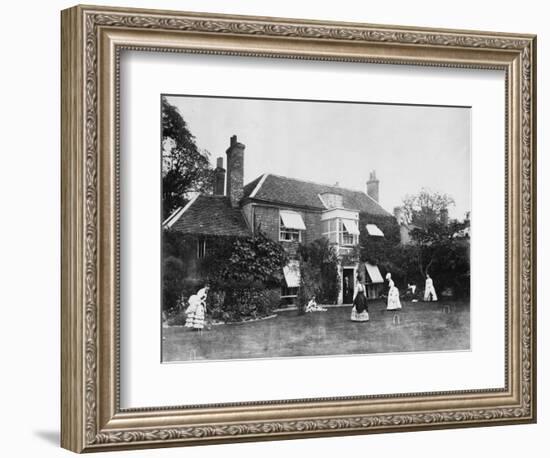 Croquet on the Lawn at Elm Lodge, Streatley, C.1870s-Willoughby Wallace Hooper-Framed Photographic Print