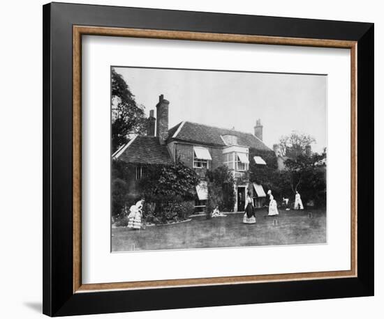 Croquet on the Lawn at Elm Lodge, Streatley, C.1870s-Willoughby Wallace Hooper-Framed Photographic Print