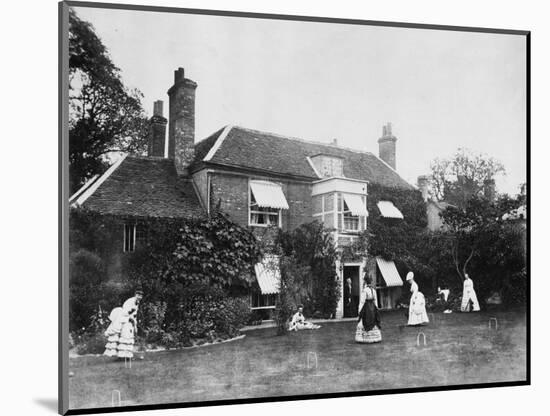 Croquet on the Lawn at Elm Lodge, Streatley, C.1870s-Willoughby Wallace Hooper-Mounted Photographic Print