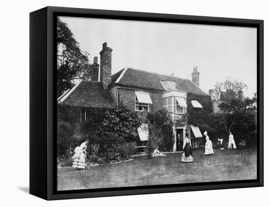 Croquet on the Lawn at Elm Lodge, Streatley, C.1870s-Willoughby Wallace Hooper-Framed Premier Image Canvas