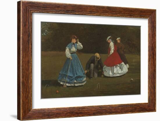 Croquet Scene, 1866-Winslow Homer-Framed Giclee Print