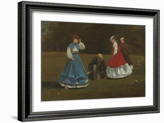 Croquet Scene, 1866-Winslow Homer-Framed Giclee Print