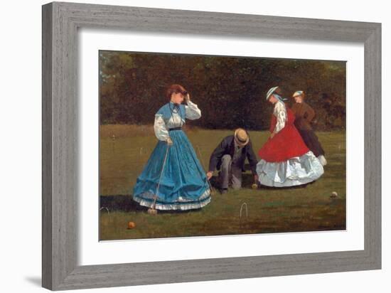 Croquet Scene-Winslow Homer-Framed Giclee Print