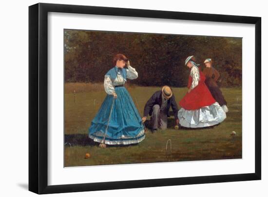 Croquet Scene-Winslow Homer-Framed Giclee Print