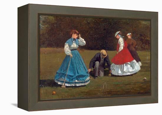 Croquet Scene-Winslow Homer-Framed Premier Image Canvas