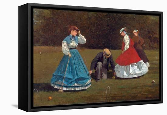 Croquet Scene-Winslow Homer-Framed Premier Image Canvas