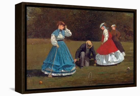 Croquet Scene-Winslow Homer-Framed Premier Image Canvas