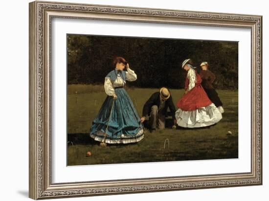 Croquet Scene-Winslow Homer-Framed Art Print