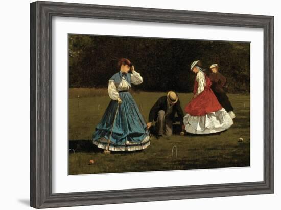 Croquet Scene-Winslow Homer-Framed Art Print