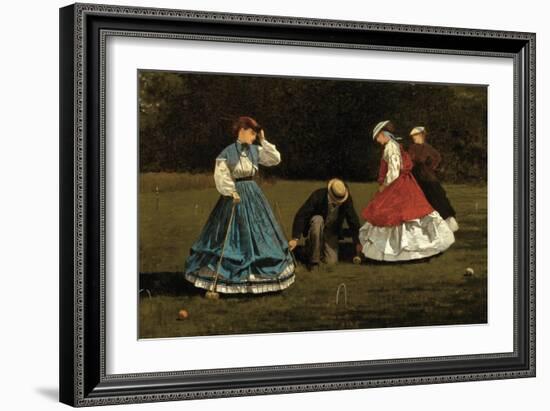 Croquet Scene-Winslow Homer-Framed Art Print