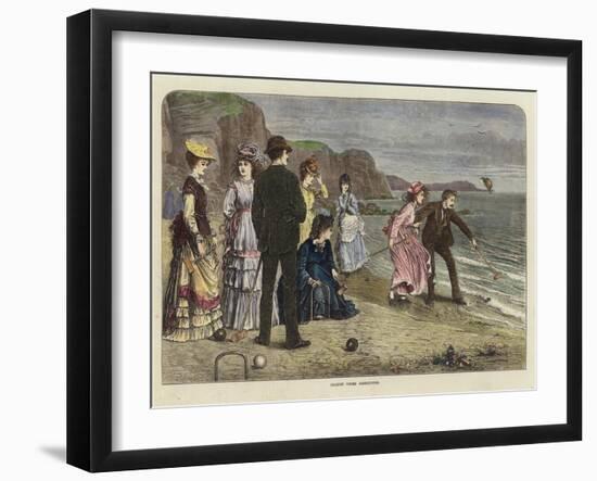 Croquet under Difficulties-null-Framed Giclee Print