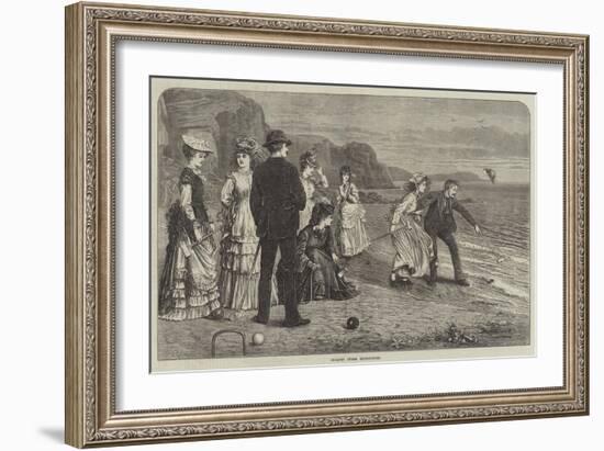 Croquet under Difficulties-null-Framed Giclee Print