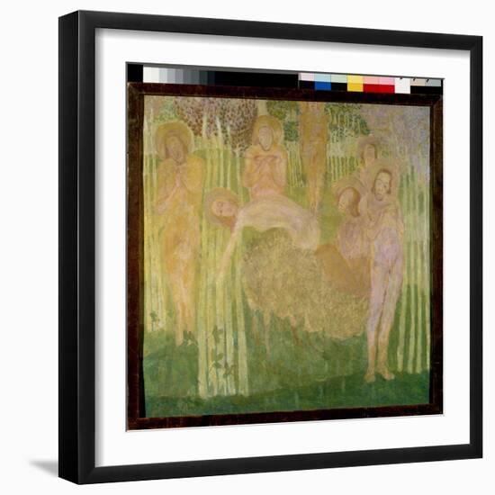 Croquis Pour Une Fresque (Sketch for a Fresco Painting). Representation De Saints Avec Aureole, Aux-Kazimir Severinovich Malevich-Framed Giclee Print